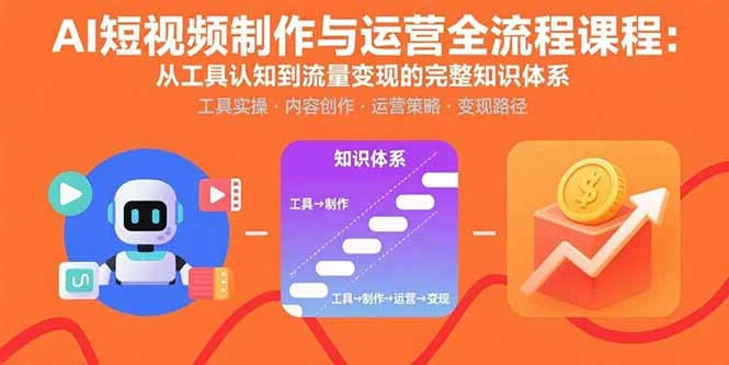 AI短视频制作与运营全流程课程：从工具认知到流量变现的完整知识体系_云峰项目库