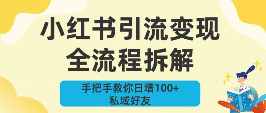 新手必看！小红书引流变现全流程拆解，手把手教你日增100+私域好友_云峰项目库