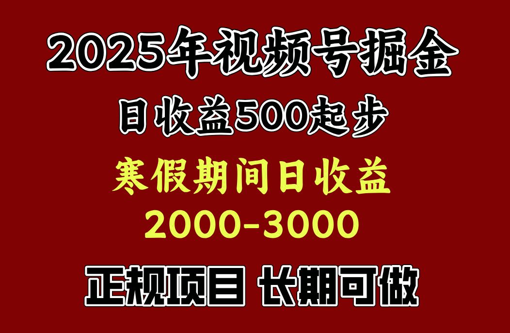 寒假期间一天收益2000+，小白一天就能上手_云峰项目库