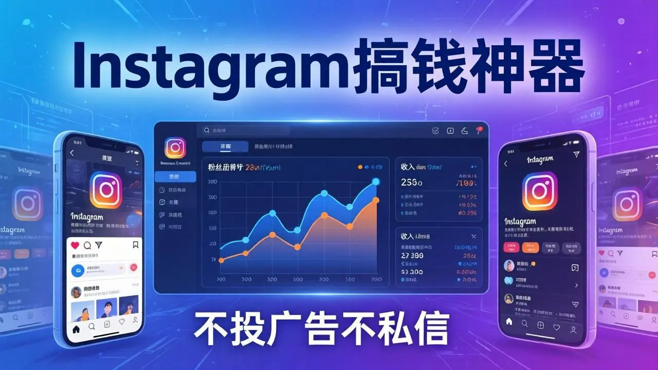 Instagram搞钱神器：月涨6万粉+月入5万刀，不投广告不私信，靠算法+低价产品-云峰项目库