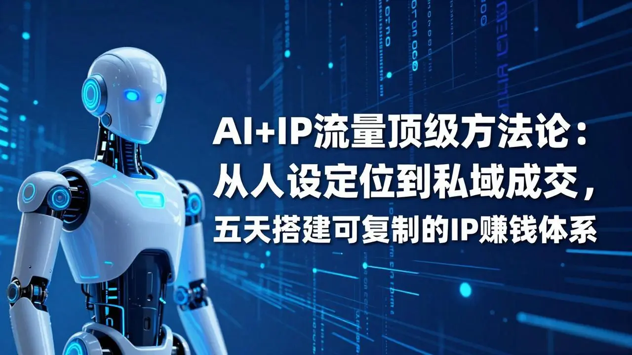 AI+IP顶级方法论:从人设定位到私域成交,五天搭建可复制的IP赚钱体系-云峰项目库