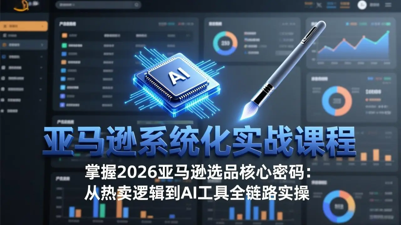 亚马逊系统化实战课-更新3月:2026最新选品方法论,从热卖原因分析到AI作图,提升选品成功率-云峰项目库