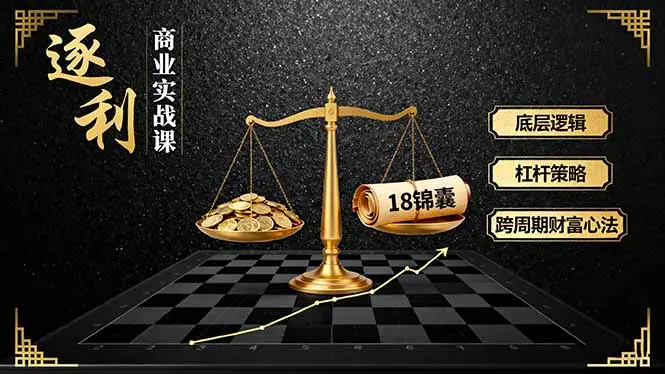 《逐 利》商业实战课,底层逻辑、杠杆策略、18锦囊,跨周期财富心法-云峰项目库