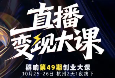 婉婉群响陈晶·直播变现大课10月25-26日(杭州2天1夜线下课)-云峰项目库