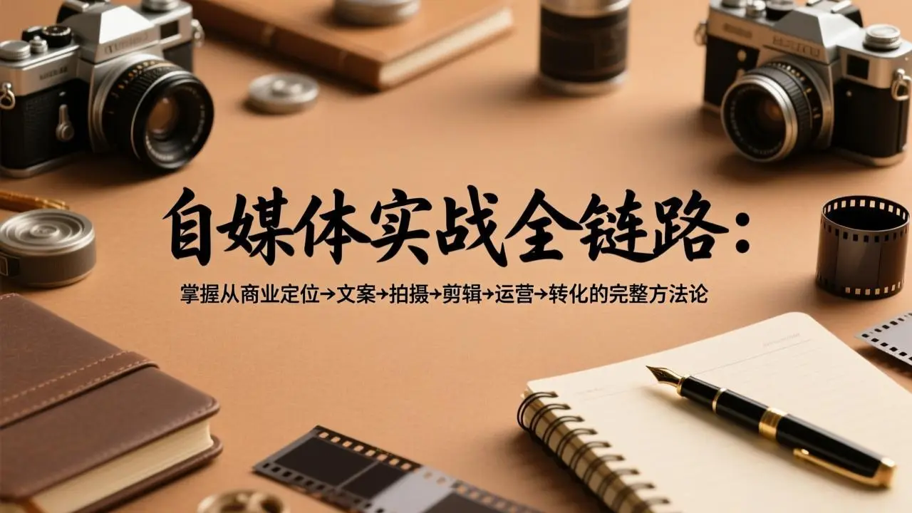 自媒体实战全链路：掌握从商业定位→文案→拍摄→剪辑→运营→转化的完整方法论-云峰项目库