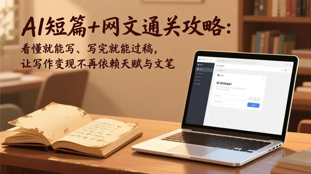 AI短篇+网文通关攻略：看懂就能写、写完就能过稿，让写作变现不再依赖天赋与文笔-云峰项目库