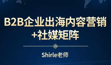 shirle老师·B2B企业出海内容营销+社媒矩阵-云峰项目库