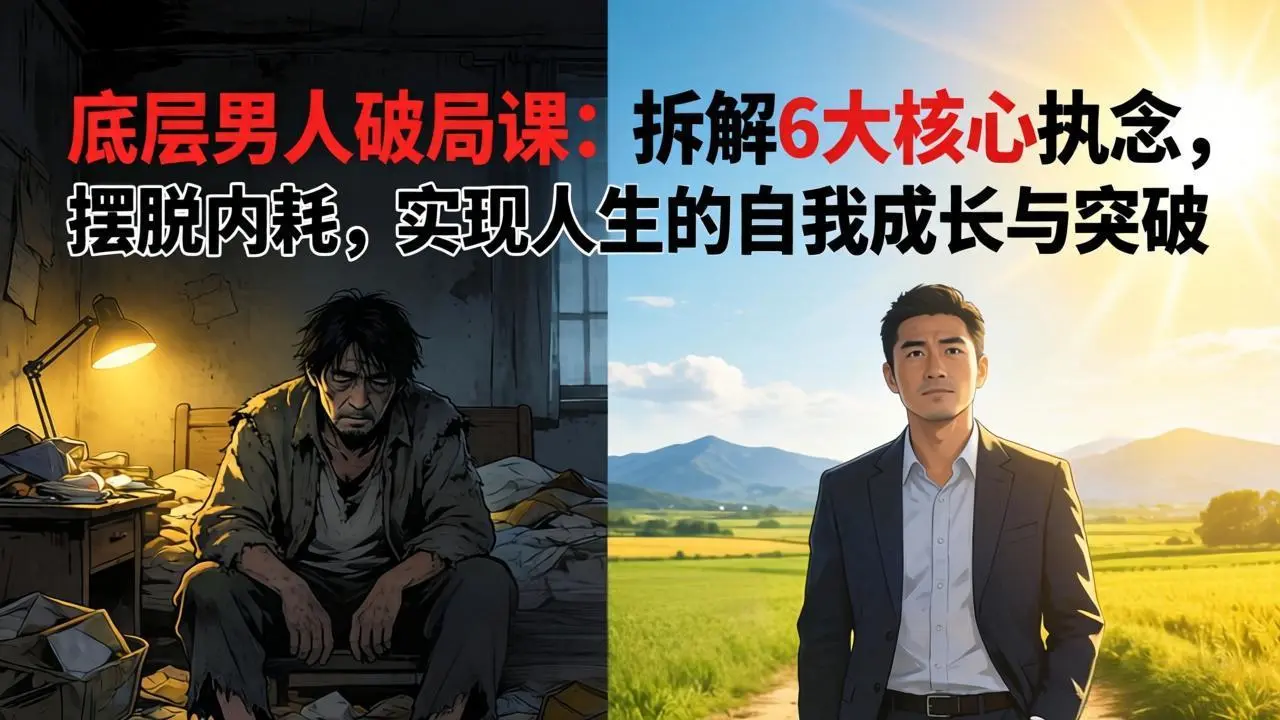 付费文章：底层男人破局课：拆解 6 大核心执念，摆脱内耗，实现人生的自我成长与突破-云峰项目库