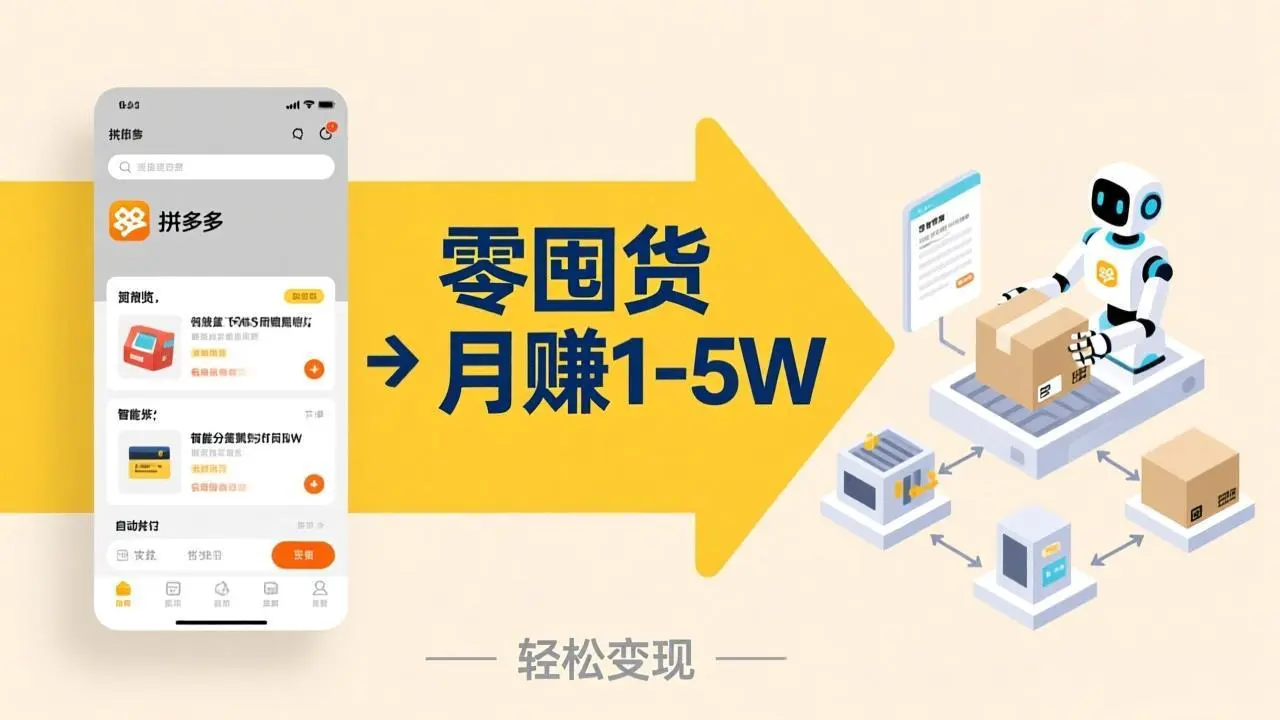 不用囤货不用跑单!拼多多虚拟玩法,机器人管理发货和客服,帮你月赚 1-5W-云峰项目库