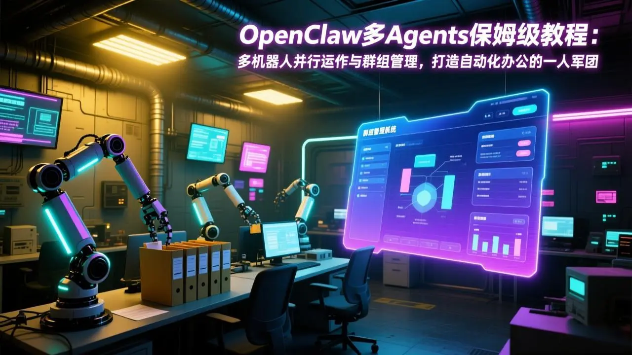 OpenClaw多Agents保姆级教程:多机器人并行运作与群组管理,打造自动化办公的一人军团-云峰项目库