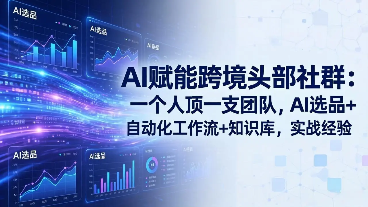 AI赋能跨境头部社群：一个人顶一支团队，AI选品+自动化工作流+知识库，实战经验-更新3月-云峰项目库