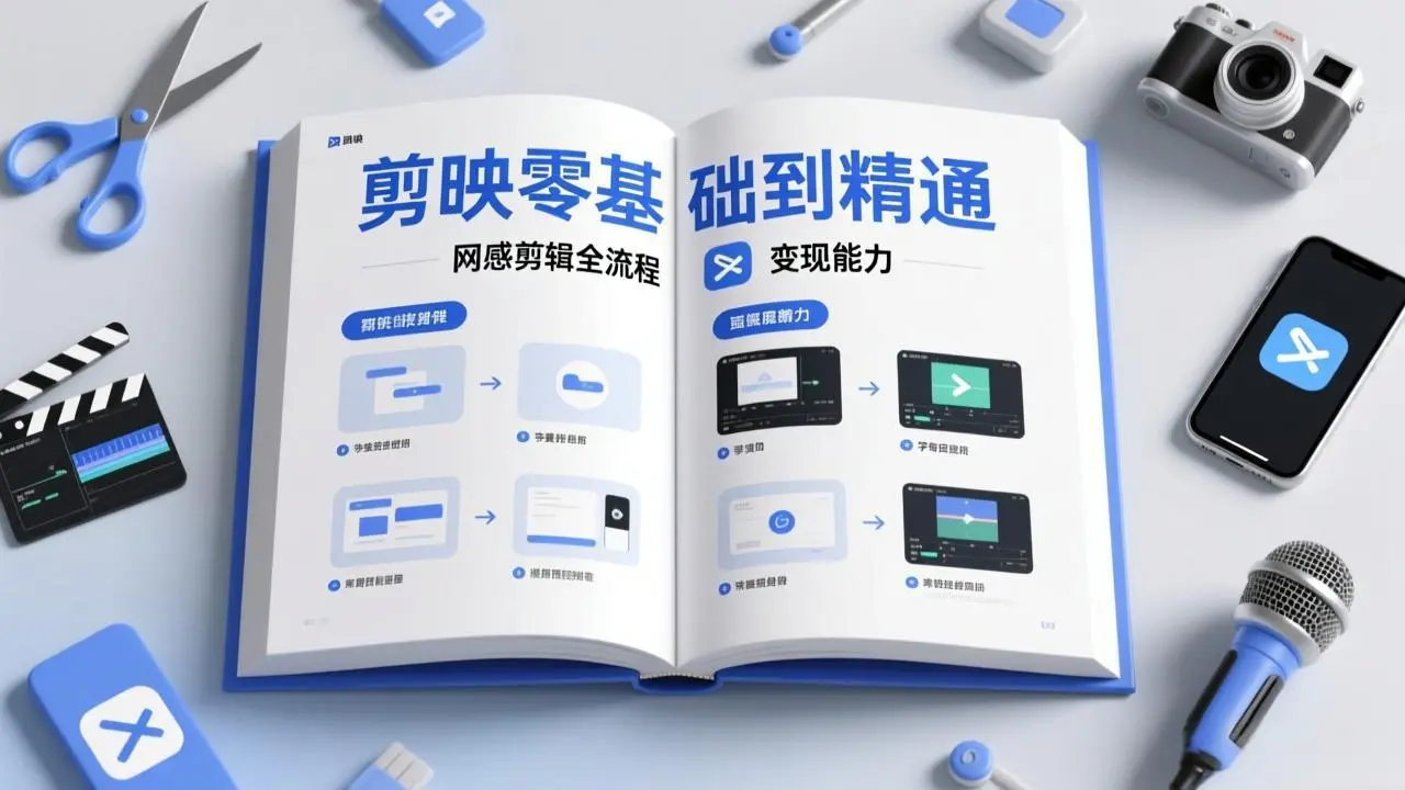 剪映零基础也能快速上手，从入门到精通掌握网感剪辑全流程，掌握能直接变现的剪辑能力-云峰项目库