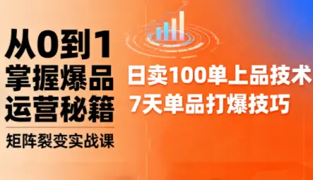 抖音小店爆品打造与矩阵裂变实战课-云峰项目库