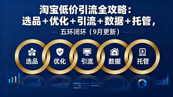 淘宝低价引流全攻略：选品＋优化＋引流＋数据＋托管，五环闭环(9月更新-云峰项目库