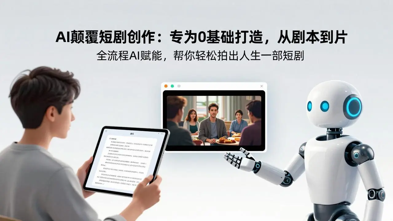 AI颠覆短剧创作：专为0基础打造，从剧本到成片全流程AI赋能，帮你轻松拍出人生第一部短剧-云峰项目库