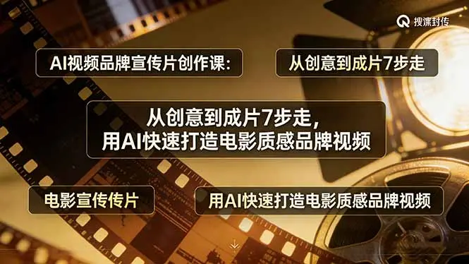 AI视频品牌宣传片创作课：从创意到成片7步走，用AI快速打造电影质感品牌视频-云峰项目库