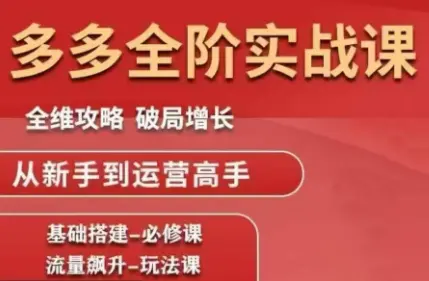 大炮·拼多多全阶实战课程(更新10月)-云峰项目库