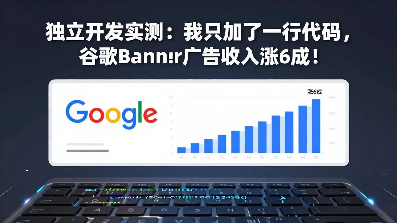 付费文章:独立开发实测:我只加了一行代码,谷歌Banner广告收入涨6成!-云峰项目库
