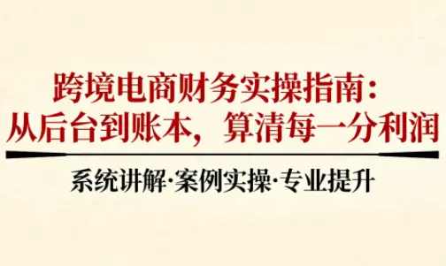 2025跨境电商财务实操指南-云峰项目库