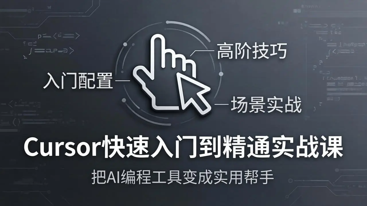 Cursor快速入门到精通实战课：入门配置+高阶技巧+场景实战，把AI编程工具变成实用帮手-云峰项目库